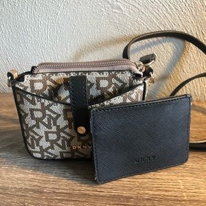 DKNY Mini Crossbody Purse with Black Card Holder